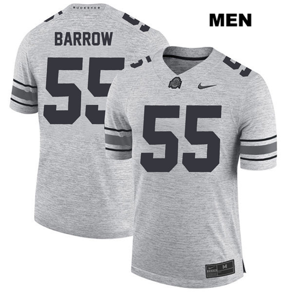 Ohio State Buckeyes Men's Malik Barrow #55 Gray Authentic Nike College NCAA Stitched Football Jersey SV19N60VR